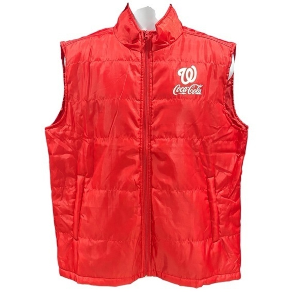 Washington Nationals Coca-Cola Red Puffer Vest Men’s XL‎ MLB Baseball Collector